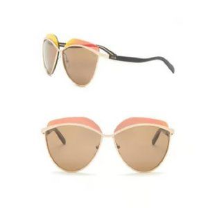 Emilio Pucci 60mm Rounded Sunglasses Matte gold/Pink